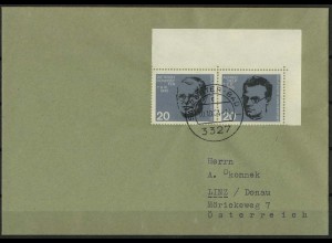 Bund, Bl W 12, Block-Zd., portogerechter Auslandsbrief (EF), Mi. 50,-