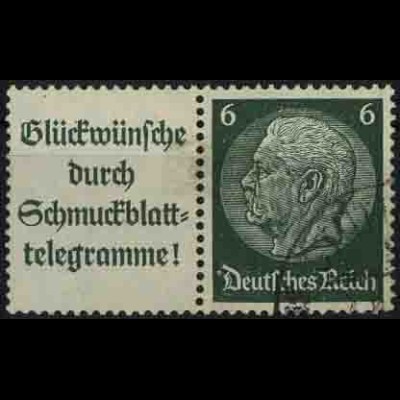 Dt. Reich, W 81 PF I, gestempelt, mit Plattenfehler, Mi. 150,- (3325)