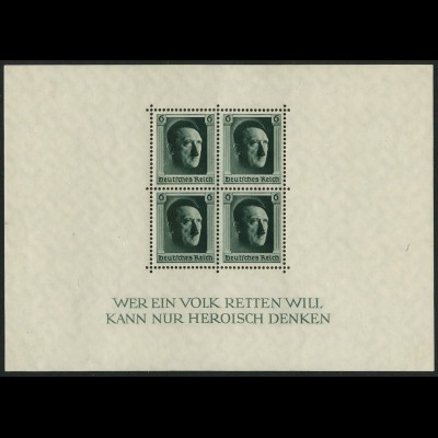 Dt. Reich, Bl. 7, postfrisch, Mi. 70,- (3945)