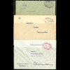 Frz. Zone, 1945/47, Lot mit 7 Briefen "Gebühr bezahlt"-Oval-Stempel