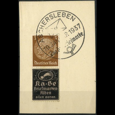 Dt. Reich, Zd. Ka-Be, Mi. P-S 5, Briefstück mit SST