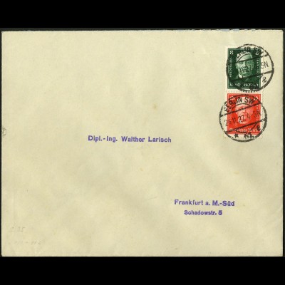 Dt. Reich, S 36, Einzelfrankatur auf Fern-Brief, Mi.-Handbuch 50,- (5274)