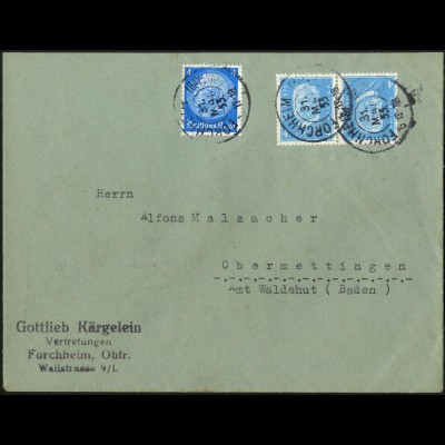 Dt. Reich, K 9, portogerecht auf Fern-Brief, Mi. 100,- (5289)