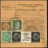 Dt. Reich, W 92, auf Paket-Karte (5550)