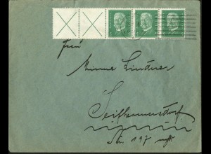 Dt. Reich, W 27.2, portogerecht auf Fern-Brief, Mi. 100,- (5688)