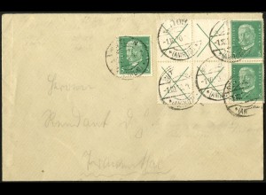 Dt. Reich, W 27.2 (2), portogerechter Fern-Brief, Mi. 130,- (5694)