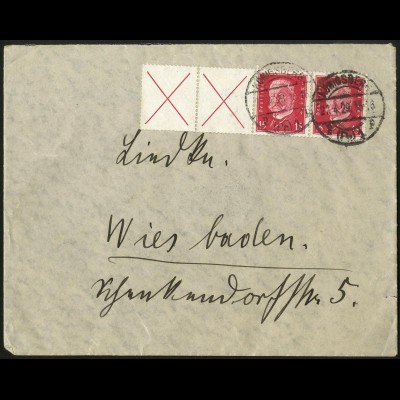 Dt. Reich, W 30.2, portogerecht auf Fern-Brief, Mi. 200,- (5767)