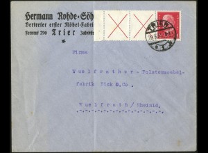 Dt. Reich, W 30.3, portogerechte Einzelfrankatur, Mi.-Handbuch 150,- (5806)