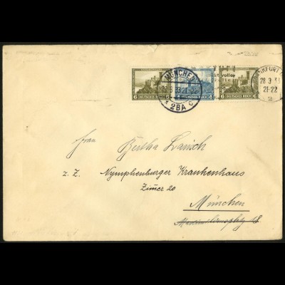 Dt. Reich, W 42, Einzelfrankatur auf Fern-Brief, Mi. für MiF 50,-