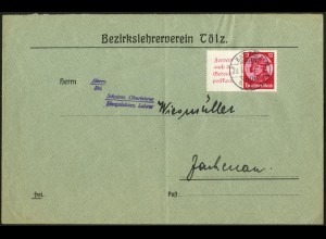 Dt. Reich, W 45, portogerechte Einzelfrankatur, Mi.-Handbuch 40,- (6146)