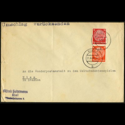 Dt. Reich, S 110, Einzelfrankatur auf Ostmark-Brief, Mi.-Handbuch 35,- (6303)