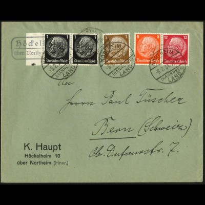 Dt. Reich, W 46, portogerecht auf Auslands-Brief, Mi. 100,- (6339)