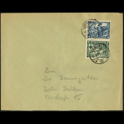 Dt. Reich, SK 19, Einzelfrankatur auf Orts-Brief, Mi.-Handbuch 120,- (6362)