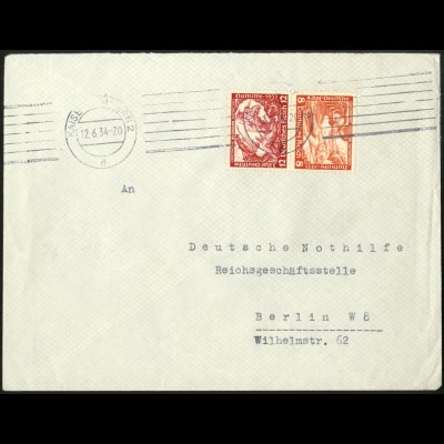Dt. Reich, SK 20, Einzelfrankatur auf Fern-Brief, Mi.-Handbuch 120,-