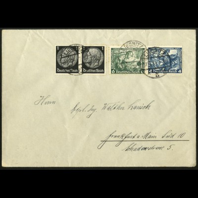Dt. Reich, W 47, portogerecht auf Fern-Brief, Mi. 40,- (6409)