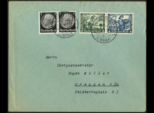 Dt. Reich, W 47, portogerecht auf Fern-Brief, Mi. 40,- (6413)