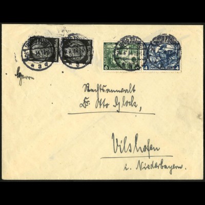 Dt. Reich, W 47, portogerecht auf Fern-Brief, Mi. 40,- (6414)