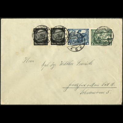 Dt. Reich, W 49, portogerecht auf Fern-Brief, Mi. 80,- (6448)