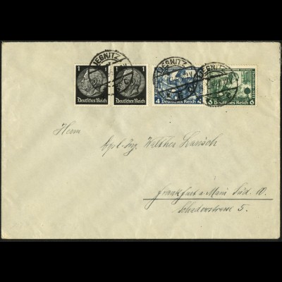 Dt. Reich, W 49, portogerecht auf Fern-Brief, Mi. 80,- (6449)