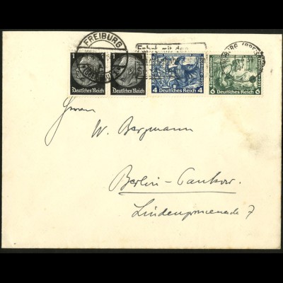 Dt. Reich, W 49, portogerecht auf Fern-Brief, Mi. 80,- (6452)