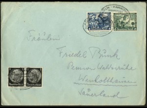 Dt. Reich, W 49, portogerecht auf Fern-Brief, Mi. 80,- (6462)