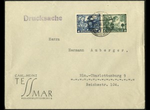 Dt. Reich, W 49, Einzelfrankatur auf Orts-Drucksache, Mi.-Handbuch 45,- (6468)