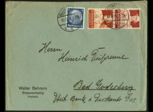Dt. Reich, S 229, portogerecht auf Fern-Brief, Mi. 45,- (6849)