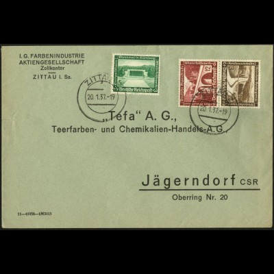 Dt. Reich, Mi. SK 30, portogerecht auf Auslands-Brief (Sondertarif)