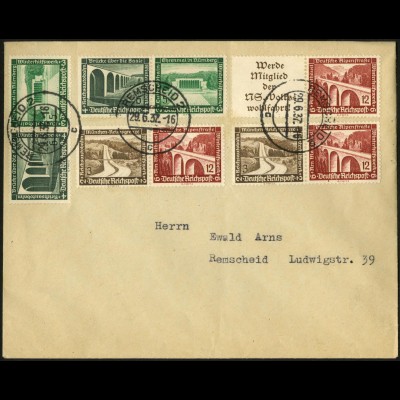 Dt. Reich, Mi. W 111 + 4 weitere Zd., auf Orts-Brief (7475)