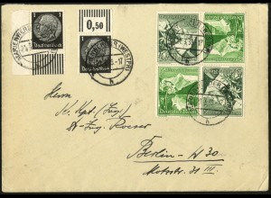 Dt. Reich, Mi. K 33 (2), portogerechter Fern-Brief aus Marienwerder (7788)