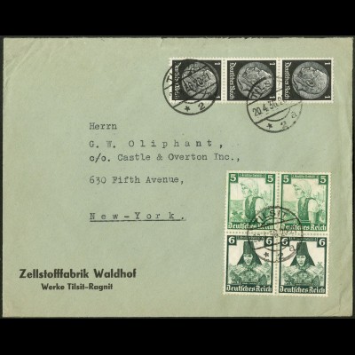 Dt. Reich, Mi. S 231 (2), portogerecht auf Auslands-Brief /8732