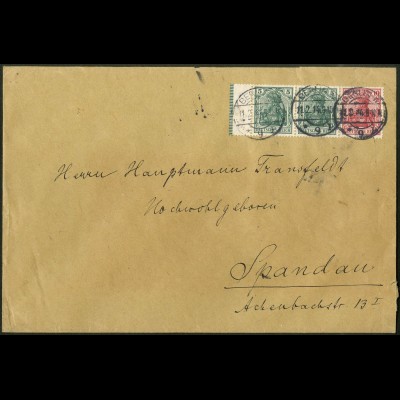 Dt. Reich, W 7 I, portogerechter Fern-Brief, Mi. 170,- (9119)