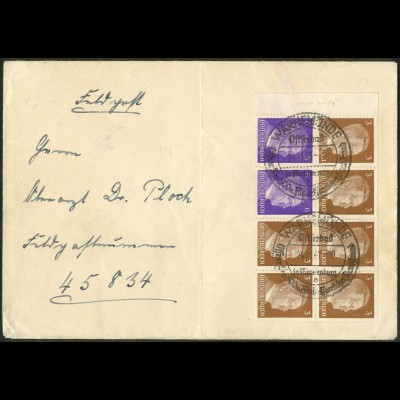Dt. Reich, HBl. 118 B, Einzelfrankatur auf Feldpost-Brief (9160)