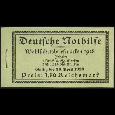 Dt. Reich, MH 27.1, original-geklammert ohne Marken, Mi. für kpl. 600,- (9211)