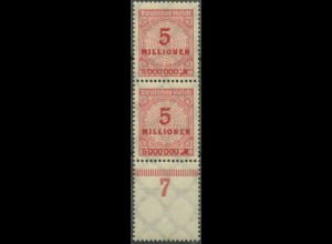 Dt. Reich, Mi. 317 L, postfrisches Unterrandstück m. Leerfeld, ungeknickt (9387)