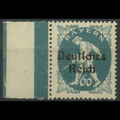 Dt. Reich, Mi. 126 XVI, postfr. m. Plattenfehler "R abgeschrägt", Mi. 30,- (9389