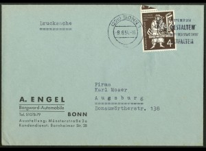 Bund, Mi. 198, portogerechte Einzelfrankatur, Mi. 45,- (9454)