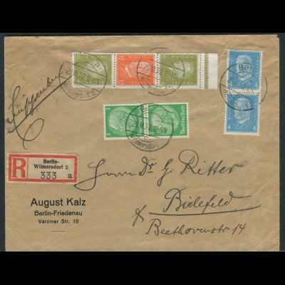 Dt. Reich, S 47 OR 2, portogerecht auf R-Brief, Mi. 420,- (10602)