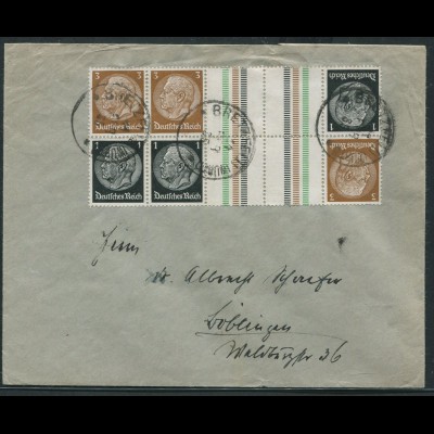 Dt. Reich, KZ 20 (2), S 117, portogerechter Fern-Brief, Mi. 80,- (10743) 