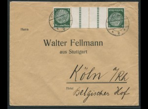 Dt. Reich, KZ 22.1, portogerechte Einzelfrankatur, Mi.-Handbuch 50,- (10811) 