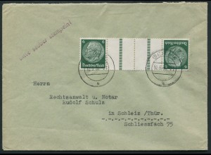 Dt. Reich, KZ 22.1, portogerechte Einzelfrankatur, Mi.-Handbuch 50,- (10815) 