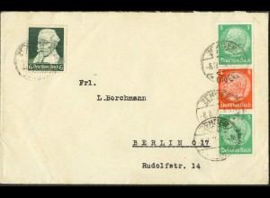 Dt. Reich, S 120, portogerechter Fern-Brief, Mi. 55,- (10885) 