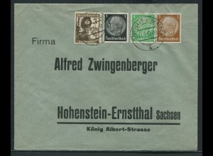 Dt. Reich, W 60, portogerechter Fern-Brief, Mi.-Handbuch 50,- (10939) 