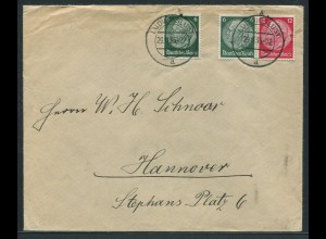 Dt. Reich, W 62, portogerecht auf Fern-Brief, Mi. 50,- (10949) 