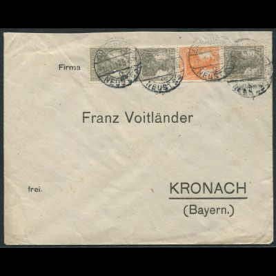 Dt. Reich, S 12 b, portogerechter Fern-Brief, gepr. BPP, Mi. 50,- (11226)