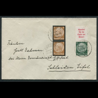 Dt. Reich, S 123, portogerechter Fern-Brief, Mi. 60,- (11304)
