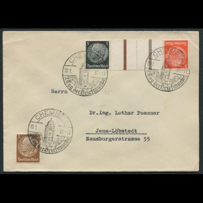 Dt. Reich, KZ 24, portogerecht auf Fern-Brief, SST, Mi. 18,- (11354)