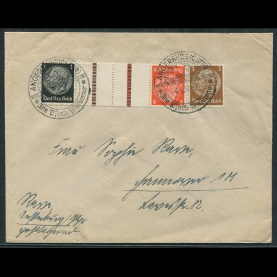 Dt. Reich, KZ 24, portogerecht auf Fern-Brief, SST, Mi. 18,- (11355)