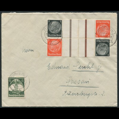 Dt. Reich, KZ 24 (2), portogerechter Fern-Brief (11375)