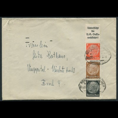 Dt. Reich, S 117 + S 131, portogerechter Fern-Brief, Mi. 45,- (11455)